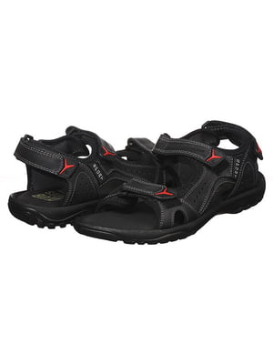 Черные кожаные сандалии | 6857018