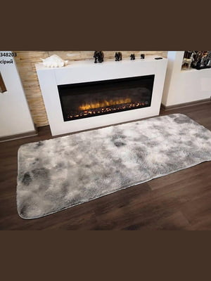М'який придиванний сірий килим | 6858049