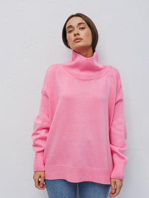 Розовый свитер свободного фасона | 6852813