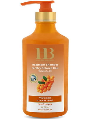 Шампунь  для сухого фарбованого волосся з олією обліпихи (780 мл)  | 6858962