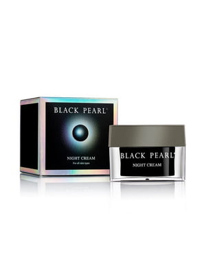 Перлинний нічний крем проти зморшок для всіх типів шкіри Black Pearl 50мл | 6859094