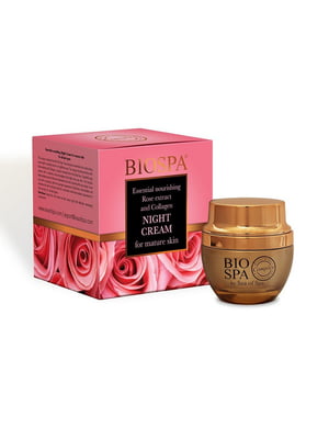 Живильний нічний крем Bio Spa для зрілої шкіри з колагеном та екстрактом троянди 50мл | 6859102