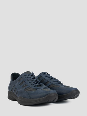 Синие кожаные кроссовки | 6859594
