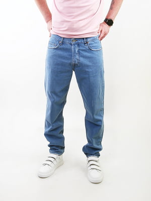 Блакитні джинси прямого крою | 6859625