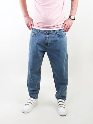 Блакитні джинси вільного крою | 6859630