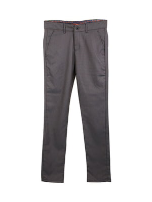Сіро-коричневі брюки прямого крою | 6859823