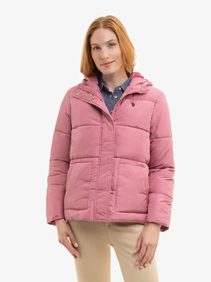 Рожева куртка-пуховик | 6860354