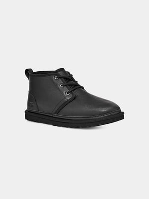 Черные кожаные ботинки на меху | 6860382
