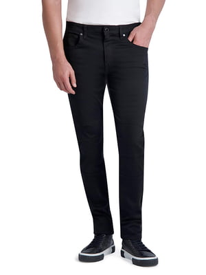 Чорні повсякденні штани з еластичного матеріалу | 6860393