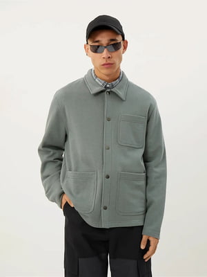 Куртка-рубашка серо-зеленая | 6860491