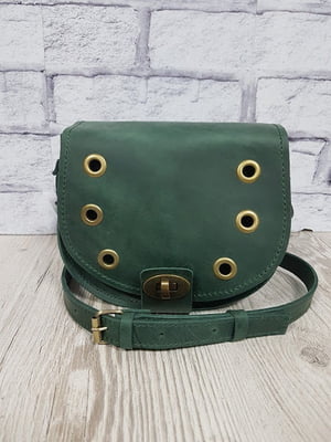 Зелена шкіряна сумка Кенді | 6861946