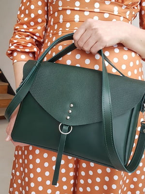 Зелена шкіряна сумка Дороті | 6862041