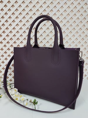 Фіолетова шкіряна сумка Соло | 6862045