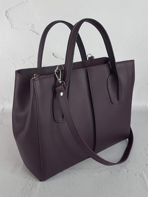 Фіолетова шкіряна сумка Форта | 6862059