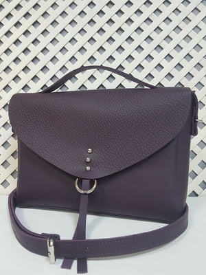 Фіолетова шкіряна сумка Дороті | 6862067
