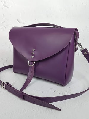 Фіолетова шкіряна сумка Дороті | 6862088