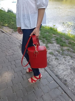Червона шкіряна сумка Болеро | 6862341