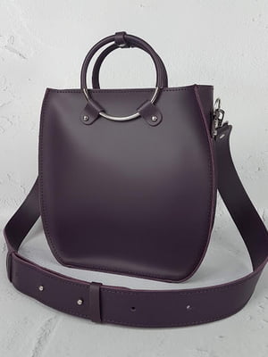 Фіолетова шкіряна сумка Мальва | 6862417
