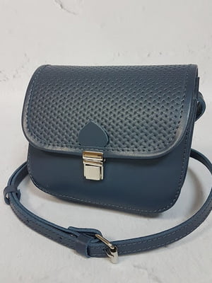 Синя шкіряна сумка Колібрі | 6862525