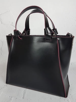 Чорна шкіряна сумка Прагма | 6862535