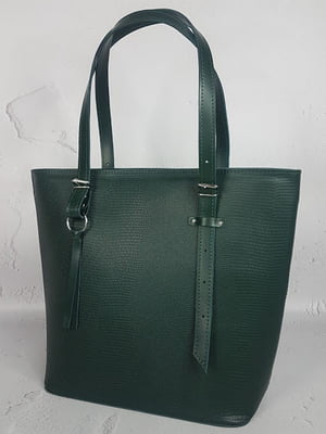 Зелена шкіряна сумка Ліана | 6862551