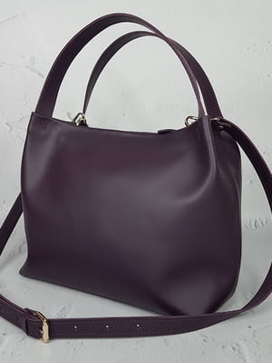 Фіолетова шкіряна сумка Жаклін-плюс | 6862553