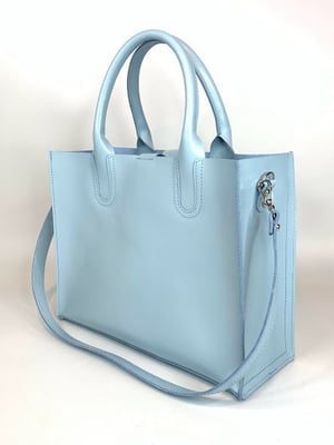 Блакитна шкіряна сумка Соло | 6862605