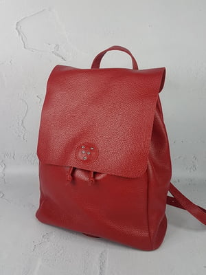 Червоний шкіряний рюкзак Неаполь | 6862664
