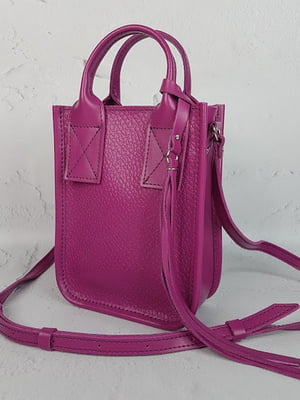Рожева шкіряна сумка Амелі | 6862667