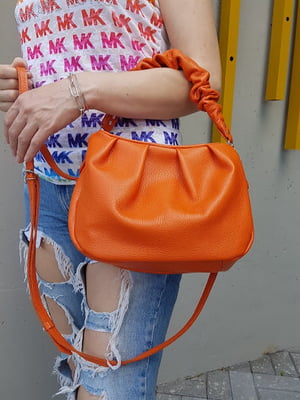 Оранжева шкіряна сумка Румба | 6862669