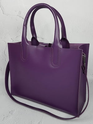 Фіолетова шкіряна сумка Соло | 6862671