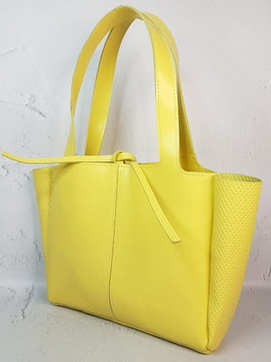 Жовта шкіряна сумка Марго | 6862676