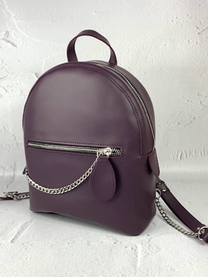 Фіолетовий шкіряний рюкзак Шайн-плюс | 6862749