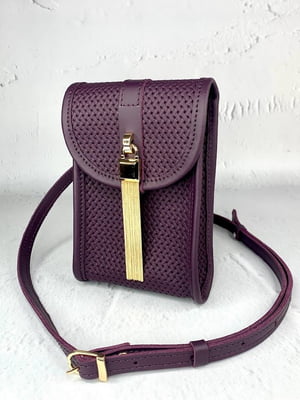 Фіолетова шкіряна сумка Лайк | 6862822