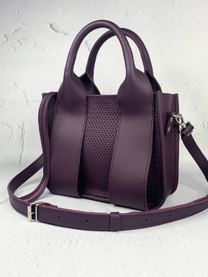 Фіолетова шкіряна сумка Фіона S | 6862826
