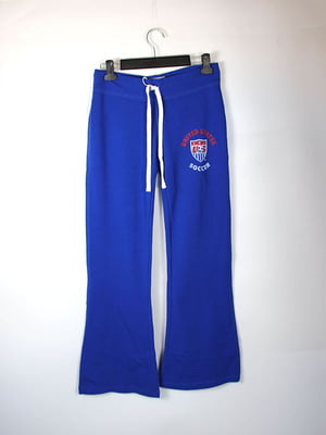Сині розкльошені спортивні штани на резинці | 6863637