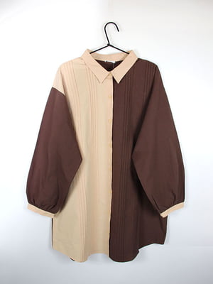 Сукня-сорочка бежево-коричнева | 6863863