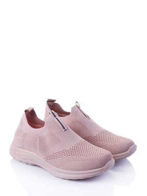 Розовые текстильные кроссовки | 6864453