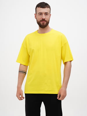 Хлопковая футболка лимонного цвета | 6852372