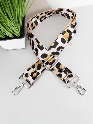 Леопардовий текстильний ремінь для сумки з карабінами | 6864514