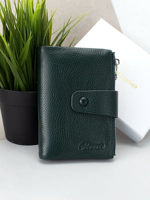 Зелений шкіряний гаманець | 6864540