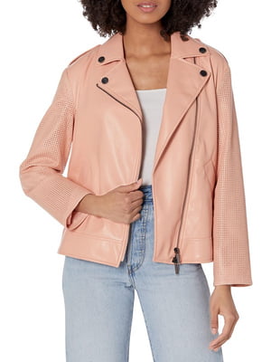 Розовая куртка из искусственной кожи | 6864720