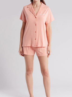 Рожева піжама: сорочка та шорти | 6864854