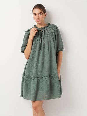 Платье свободного кроя зеленое | 6863052