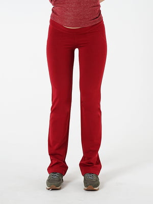 Трикотажні спортивні штани-кльош червоні | 6865753