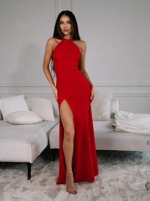 Красное облегающее платье макси | 6821596