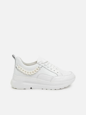 Кросівки з ланцюжком білі | 6872650
