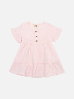Сукня з коротким рукавом рожева | 6873152