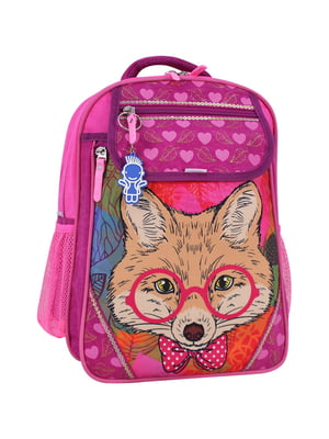 Рюкзак шкільний Відмінник малинового кольору з принтом (20 л) | 6874677
