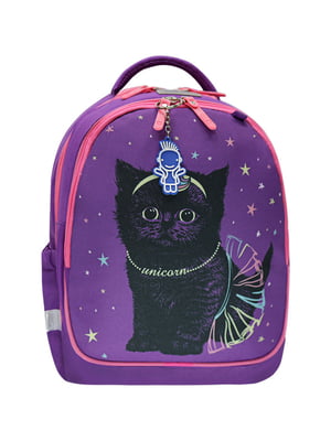 Рюкзак шкільний Butterfly фіолетовий з принтом (21 л) | 6874755